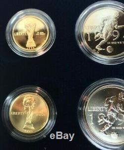 1994 US World Cup 6 Coin Commemorative Proof/Uncirculated Set, Gold and Silver