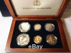 1994 World Cup Six Coin Set Of Proof Coins Including Gold And Silver Coins