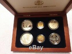 1994 World Cup Six Coin Set Of Proof Coins Including Gold And Silver Coins