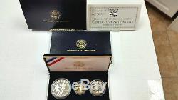1994 World Cup USA Gold & Silver 3 Coin Proof Set US Mint Box & COA #731J