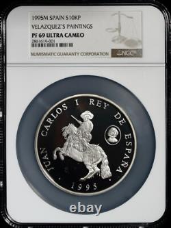 1995M Spain 10K P Velázquez Forge of Vulcan NGC PF 69 UC with Case +COA Top Grade