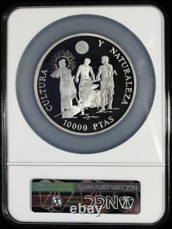 1995M Spain 10K P Velázquez Forge of Vulcan NGC PF 69 UC with Case +COA Top Grade