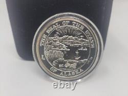 1995 Alaska Mint State Medallion, Puffin Silver Coin, with Box