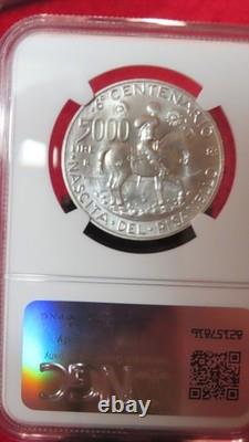 1995 Italy Silver 5000 Lire Birth Of Pisanello Ngc Ms 67 Rare Gem Top Pop