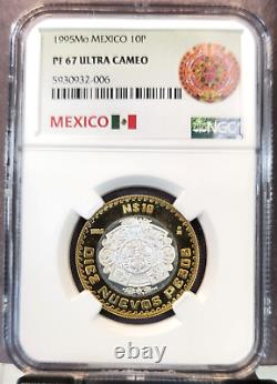 1995 Mexico Silver 10 Pesos Ngc Pf 67 Ultra Cameo Rare Low Mintage High Grade