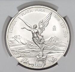 1996 Mexico Libertad 1 Oz. Silver Coin NGC MS66