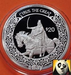 1997 LIBERIA $20 Dollars World's Conqueror Cyrus The Great Silver Proof Coin