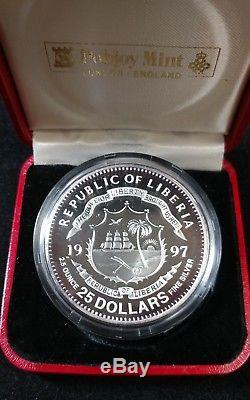 1997 Republic of Liberia $25 25th Anniv. Standard Cat World Coins Proof Silver