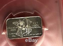 1997-saharawi 1000 P. (1999 World Cup), Silver Coin, Graded By Pcgs Pf65