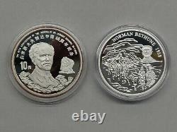 1998 Canada And China Coin Collection Dr Norman Bethune 2 Coins Fine Silver