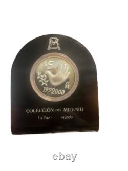 1999-2000 Mexico 5 Pesos Silver Coin Millennium Series La Paz del Mundo