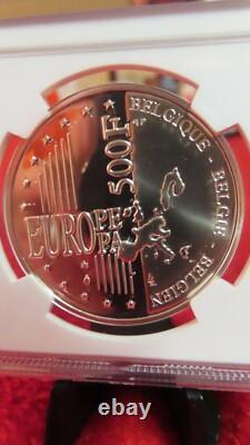 1999 BELGIUM SILVER 500 FRANCS BRUSSELS CULTURAL CITY NGC PF 69 gorgeous