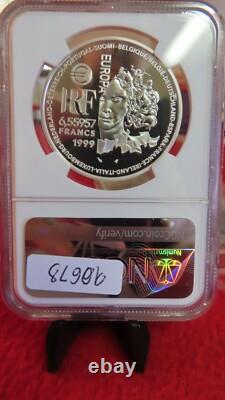 1999 France Silver European Art Styles Greco Roman Gothic Art Francs NGC PF69