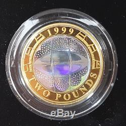 1999 Piedfort Silver Proof Rugby World Cup 1999 Two-Pound coin