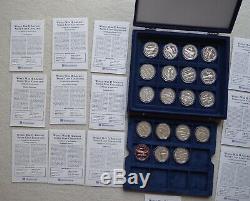 19 x Isle of Man World War II WWII Aircraft Silver Coin Collection Each with COA