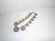 19th Century Coin Charivari 13 Mounted Silver World Coins 16 Inches Long