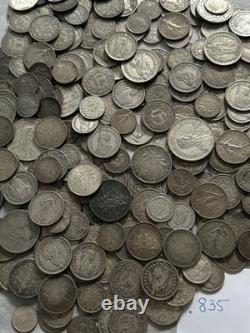 1/4 lb World Silver Lots. Avg. 800. AU/UNC. Toned. Not Junk. Q71