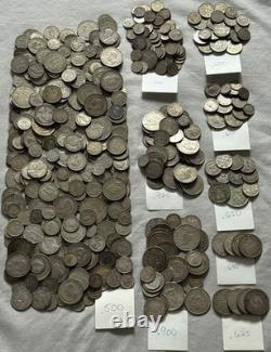 1/4 lb World Silver Lots. Avg. 800. AU/UNC. Toned. Not Junk. Q71