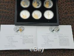 (1 OF ONLY 65 SETS WORLDWIDE)Sapphire Coronation jubilee Silver Proof 6 coin Set