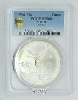 1 Onza Silver Mexico Libertad 1996 PCGS MS68