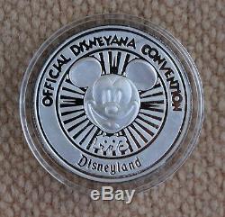 1st Disneyana Convention 1992 Disney World Fantasia. 999 Silver Coin Medallion