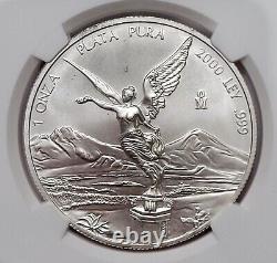 2000 Mexico Libertad 1 oz. Silver Coin NGC MS68