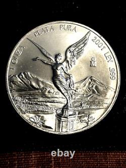 2001 Estates Unidos Mexicanos 1 oz fine Silver uncirculated Coin