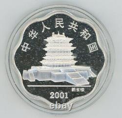 2001 Lunar Year of the Snake 1 oz Pure Silver Scallop Coin