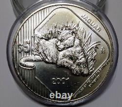 2001 MEXICO JAGUAR SILVER COIN 1 oz