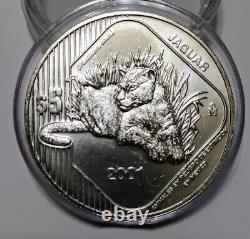 2001 MEXICO JAGUAR SILVER COIN 1 oz