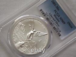 2001-MO PCGS MS69 ONZA. 999 SILVER LIBERTAD Highest Pop Only 26