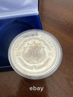 2001 Remembering Pearl Harbor. 999 7.7oz Silver Coin Republic of Liberia $50