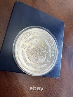 2001 Remembering Pearl Harbor. 999 7.7oz Silver Coin Republic of Liberia $50