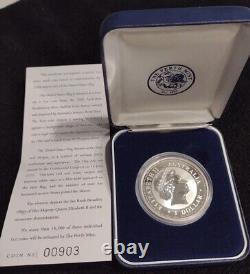 2002 Australia Kookaburra 1oz $1 Silver Coin USA Flag Privy RARE #903/18500