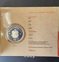 2003 Estado de Vercruz-Llave Commemorative Proof Mo Mexico 1oz. 999 Silver