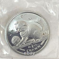 2005 Isle of Man Cat 1/5 ozPLATINUM 99.99 fine Coin