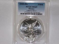 2005-MO PCGS MS69 ONZA. 999 SILVER LIBERTAD Pop 23 Highest Grade