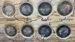 2006 / 2007 Mexico 100 Pesos Bimetalic Silver Coin Set Second Phase Segunda Fase