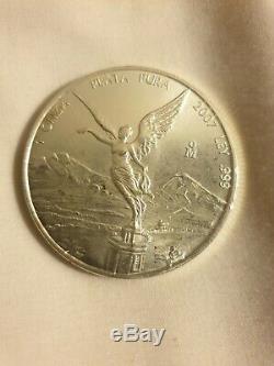 2007 1 Oz. Silver Mexican Libertad coin-Mintage of only 200,000 world wide