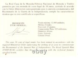 2008M Spain S10E Manuela Malasana War of Indep. 200th Anniv PF 69 UC +COA