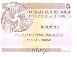 2008M Spain S10E Manuela Malasana War of Indep. 200th Anniv PF 69 UC +COA