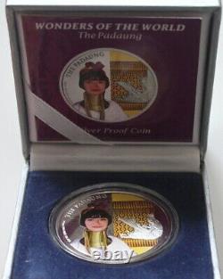 2008 2009 Cambodia Wonders of the World Padaung Myanmar Woman Silver Color Coin