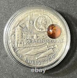 2008 NIUE $1 Amber Route KALININGRAD Antique Finish Silver Coin