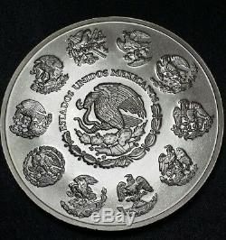 2009 Mexico 5 Oz. 999 Fine Silver Centenario World Round Art Coin Libertad $$