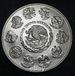 2009 Mexico 5 Oz. 999 Fine Silver Centenario World Round Art Coin Libertad $$