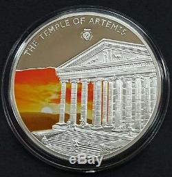 2009 PALAU $5 Dollar Seven Wonders of the World Silver Proof Coin Collection