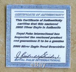 2009 Silver Eagle Proof Thin Type DC Overstrike & Coin World Overstruck Proofed