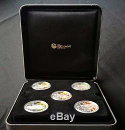 2010 $1 1oz Silver Proof 5 Coin Set Tanks Of World War II