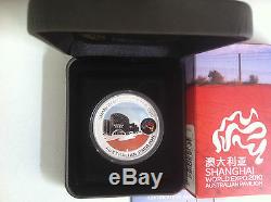 2010 $1 SHANGHAI WORLD EXPO AUSTRALIAN PAVILION 1oz SILVER PROOF COIN