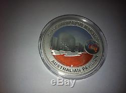 2010 $1 SHANGHAI WORLD EXPO AUSTRALIAN PAVILION 1oz SILVER PROOF COIN